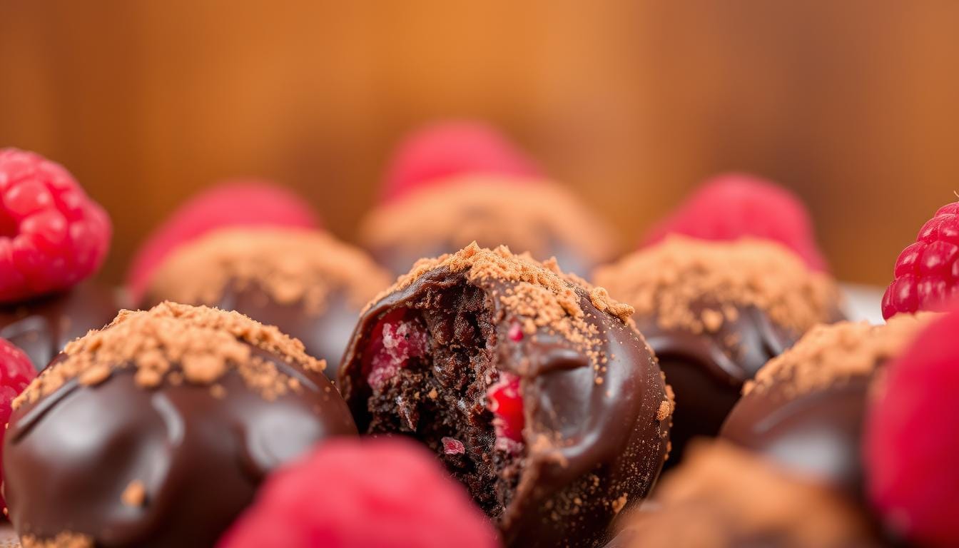 raspberry chocolate truffles
